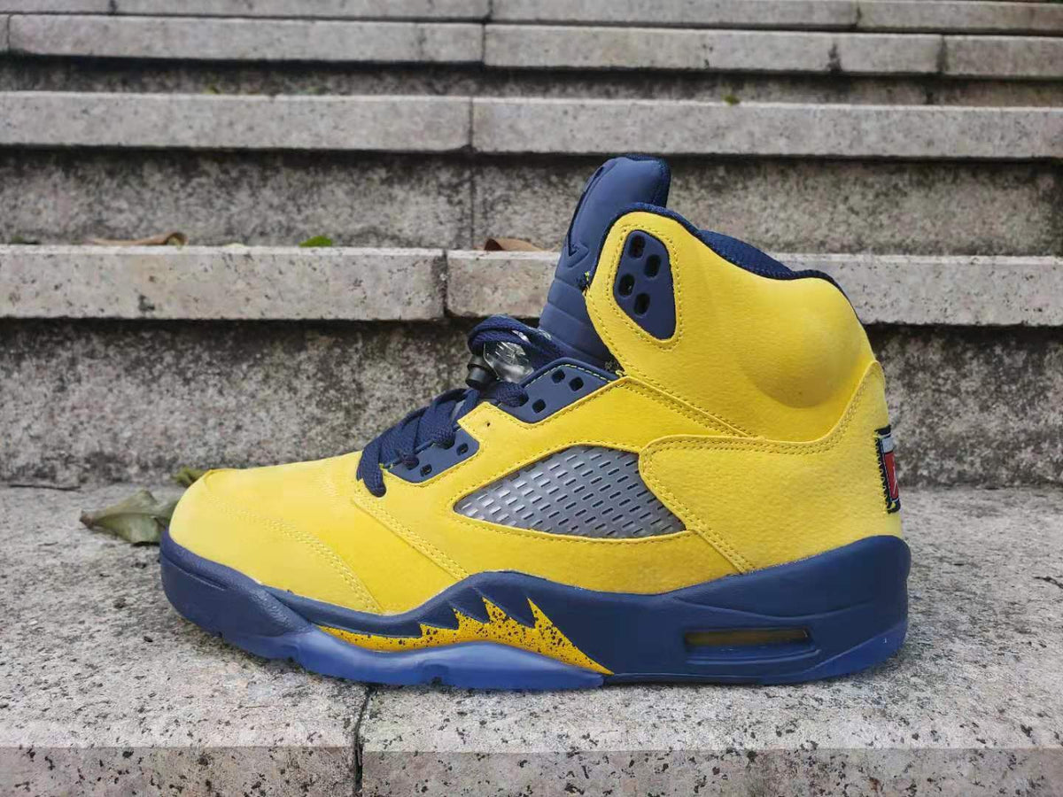 Sneakers, Blue Yellow Colorway, Lace Up Design, Casual Gift for Sneaker Fans