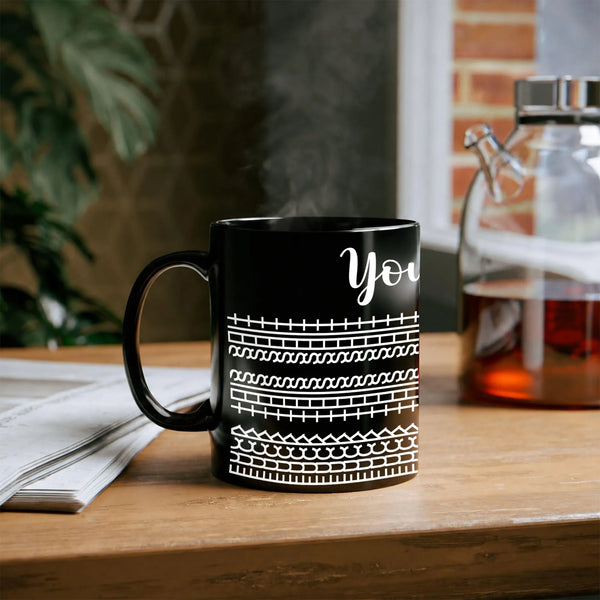 Ugly Christmas Sweater Coffee Mug, Nordic Fair Isle Ceramic Mug, Comfy Holiday Winter Tea Cup, Seasonal Christmas Coffee Pres