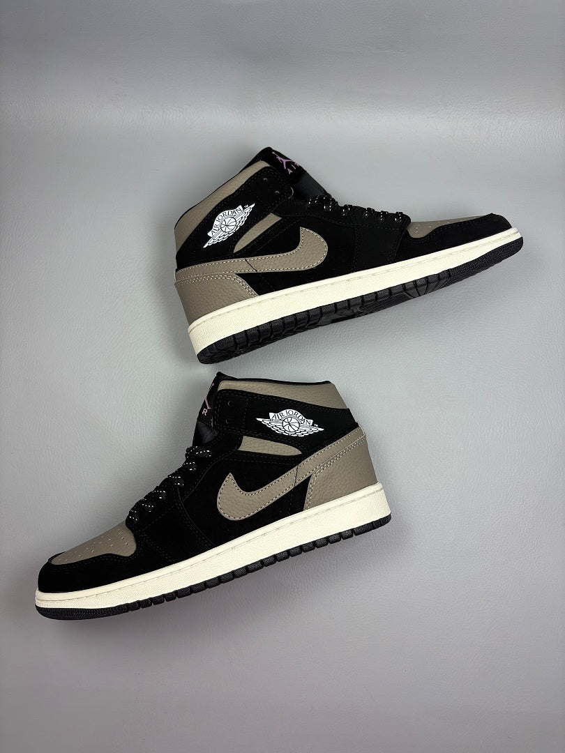 High Top Sneakers, Black Colorway, Lace Up Design, Casual Gift for Sneaker Fans