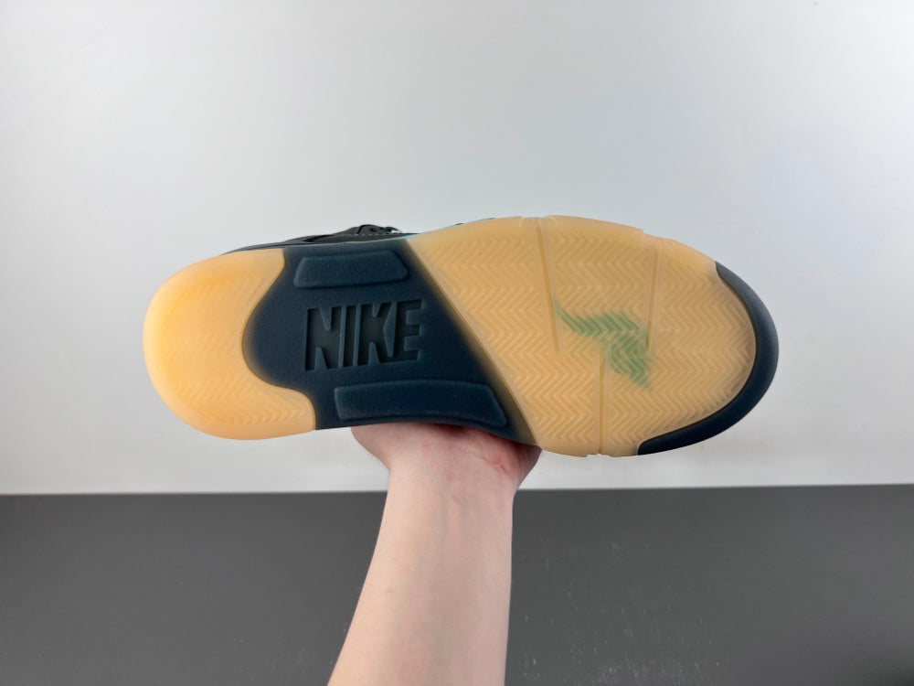 Retro Low Top Sneakers, Aurora Green Black Colorway, Lace Up Design, Casual Gift for Sneaker Fans