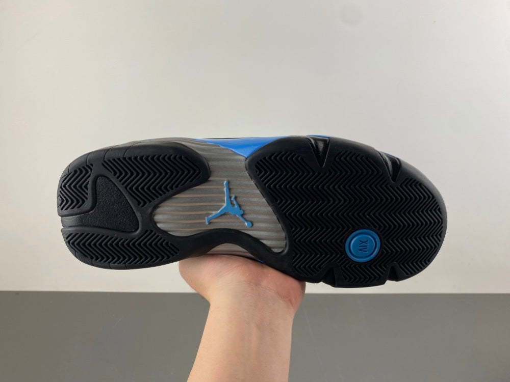 Low Top Sneakers, University Blue Black Colorway, Lace Up Design, Casual Gift for Sneaker Fans