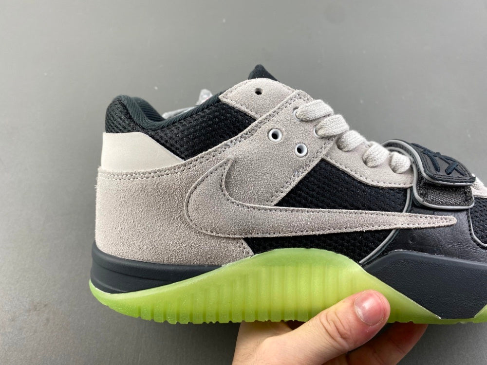 Low Top Sneakers, Neon Green Black Gray Colorway, Lace Up Design, Casual Gift for Sneaker Fans
