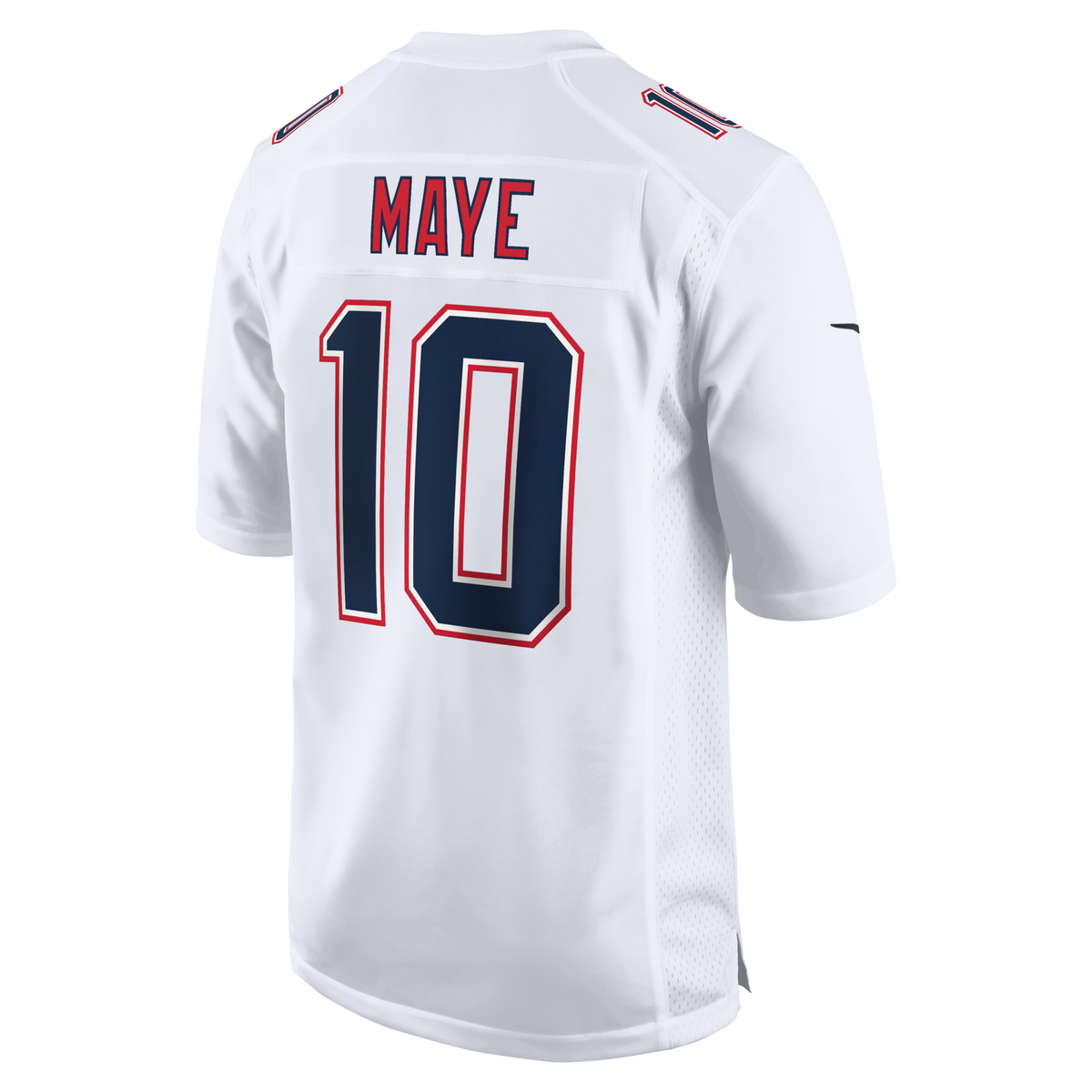 New England Patriots Drake Maye Tundra White Game Jersey