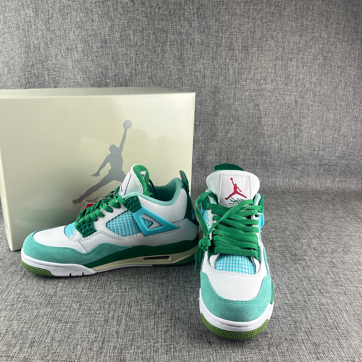 Sneakers, Lake Green Colorway, Lace Up Design, Casual Gift for Sneaker Fans