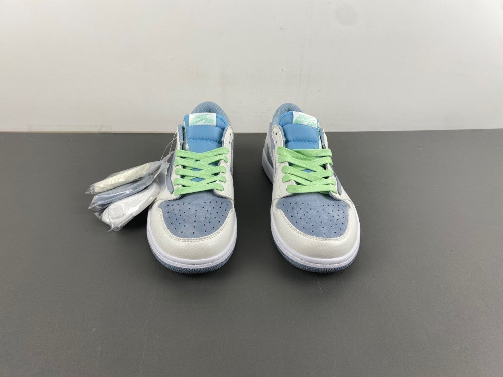 Low Top Sneakers, White Green Gray Colorway, Reverse Hook Design, Lace Up Design, Casual Gift for Sneaker Fans