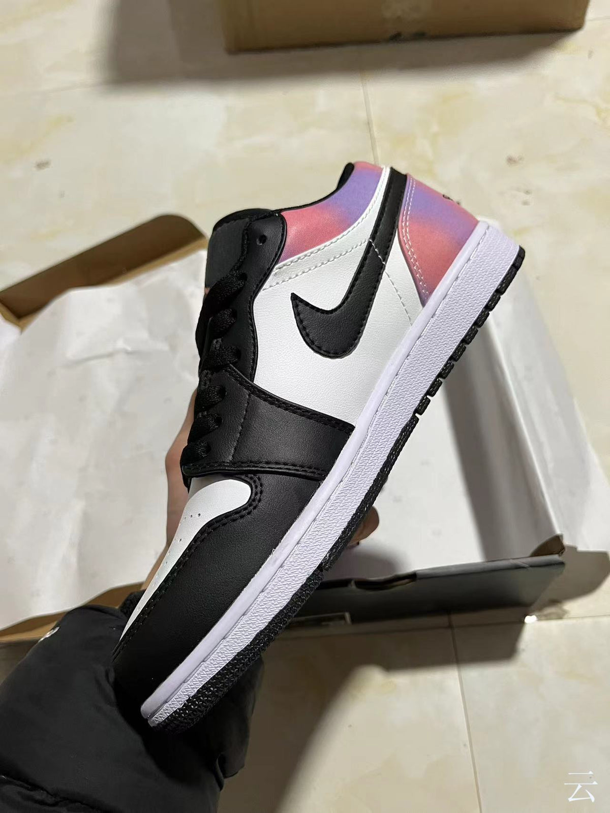Mid Top Sneakers, White Black Pink Colorway, Lace Up Design, Casual Gift for Sneaker Fans
