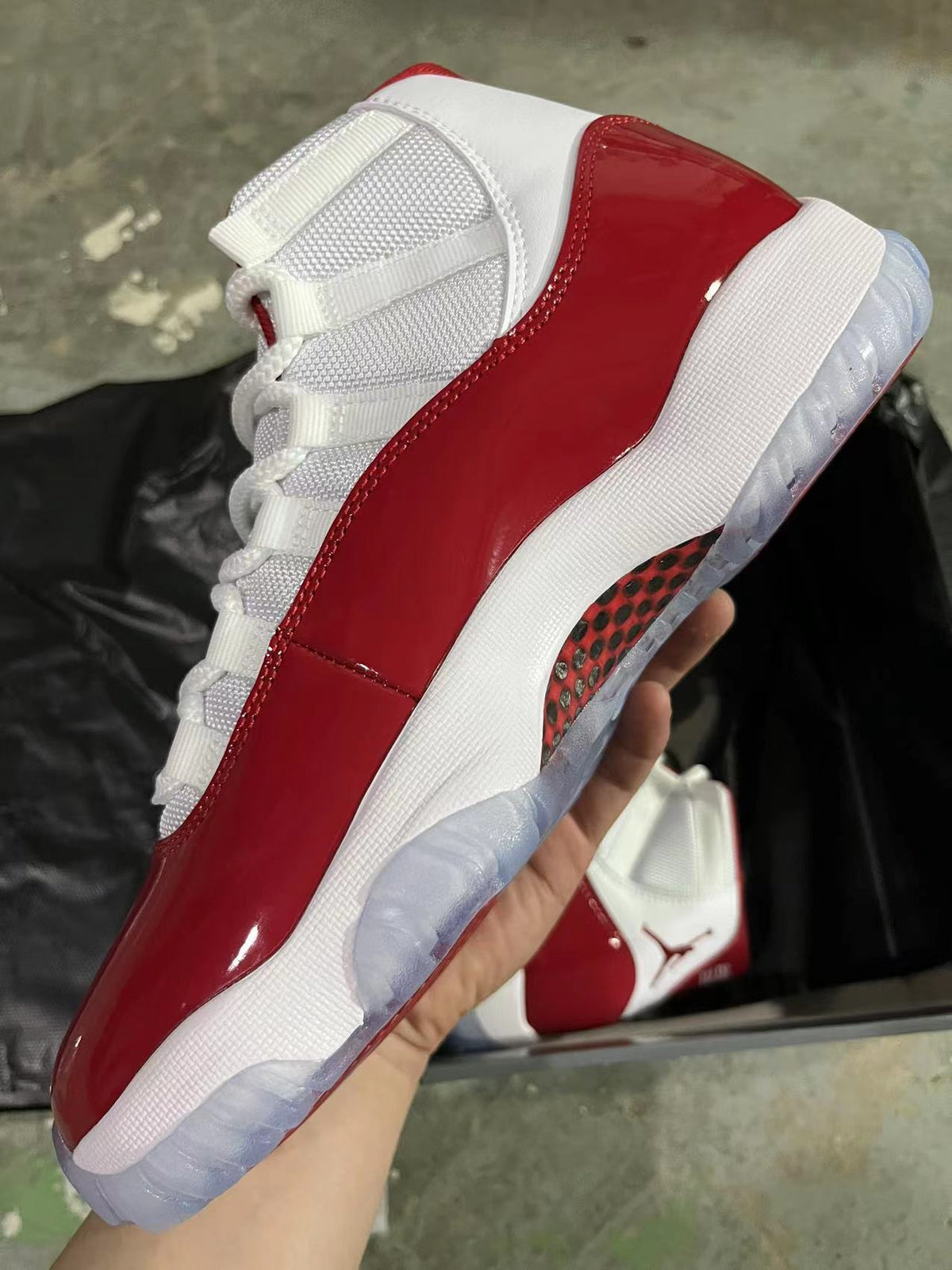 Sneakers, White Red Colorway, Lace Up Design, Casual Gift for Sneaker Fans