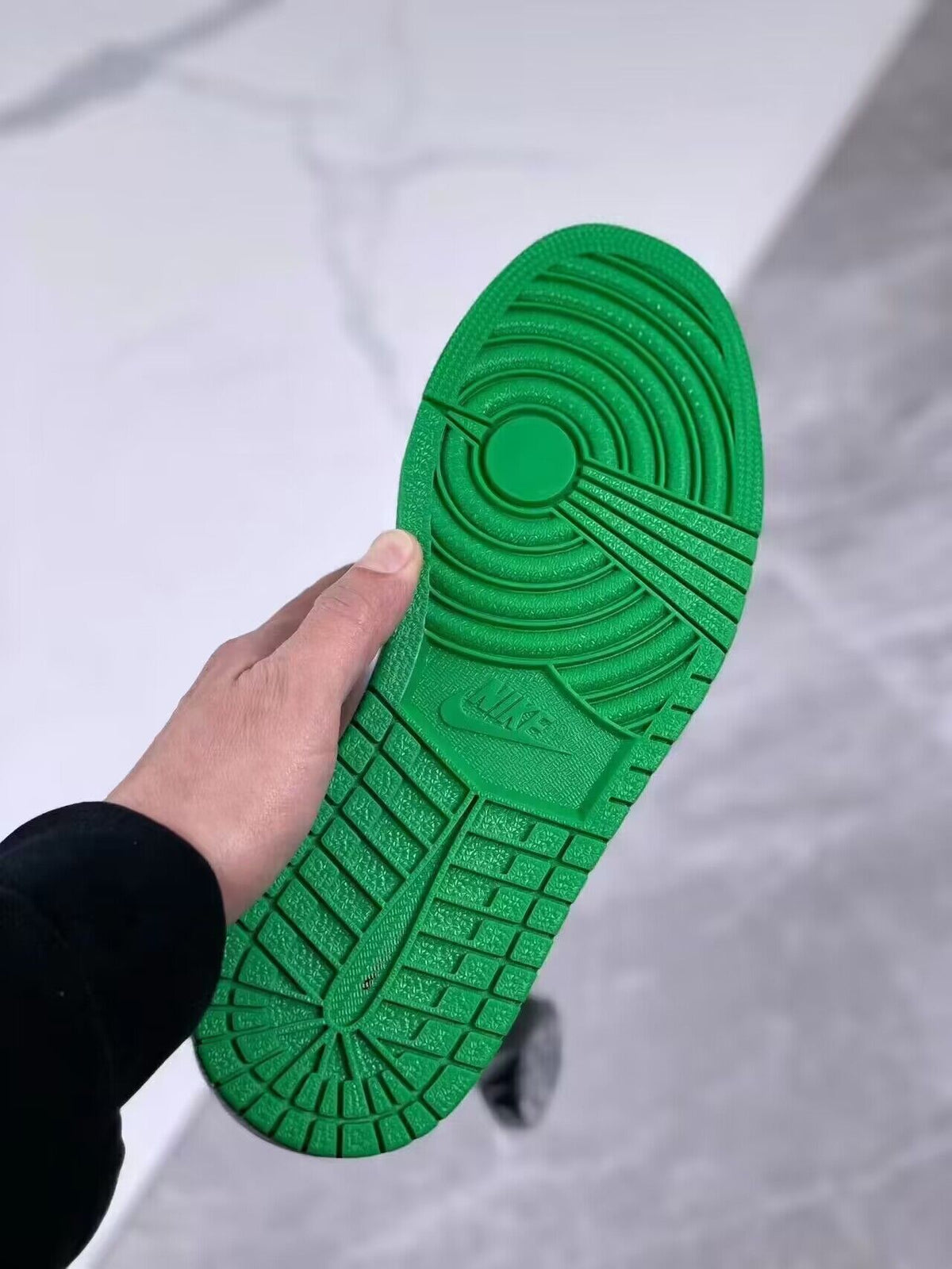 High Top Sneakers, White Black Green Colorway, Lace Up Design, Casual Gift for Sneaker Fans