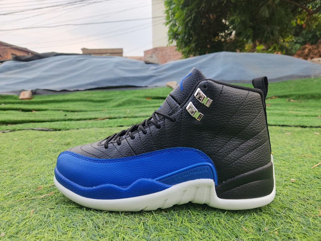 High Top Sneakers, Blue White Black Colorway, Lace Up Design, Casual Gift for Sneaker Fans