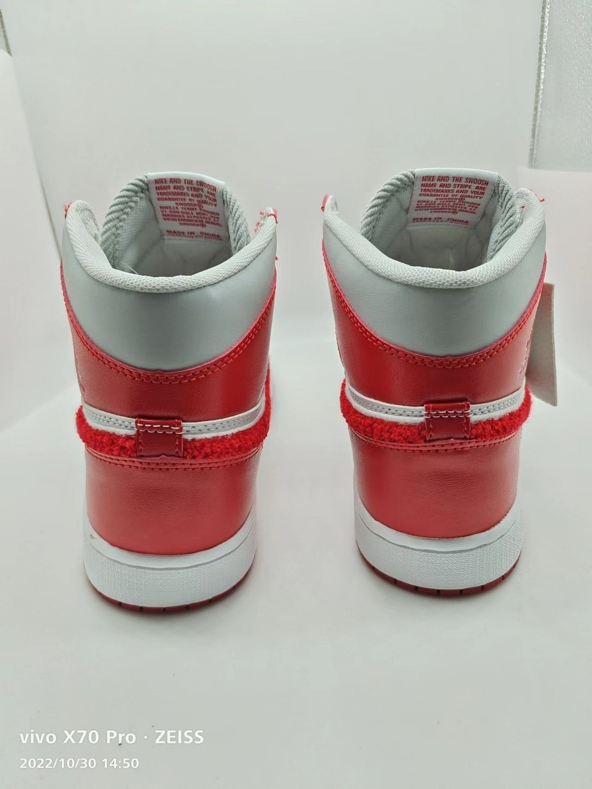 Sneakers, White Red Gray Colorway, Lace Up Design, Casual Gift for Sneaker Fans