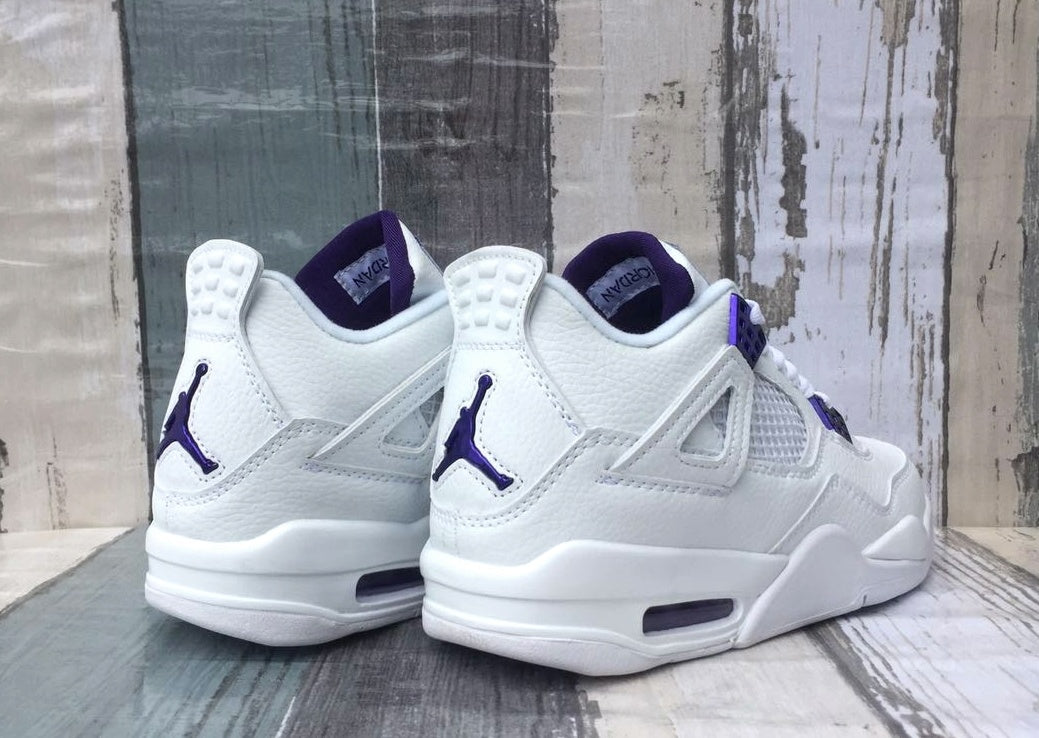 Sneakers, White Purple Colorway, Lace Up Design, Casual Gift for Sneaker Fans
