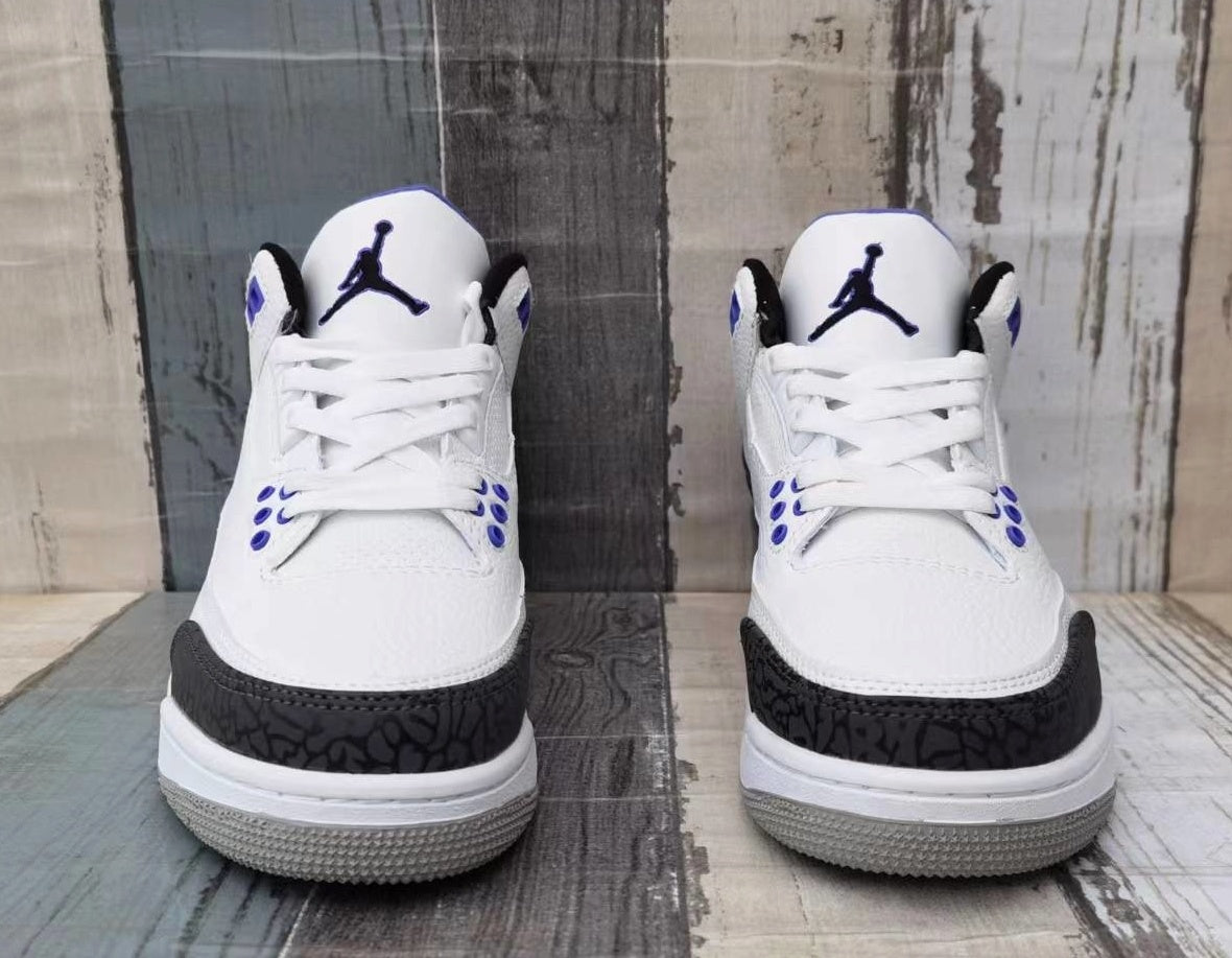 Sneakers, White Purple Colorway, Lace Up Design, Casual Gift for Sneaker Fans