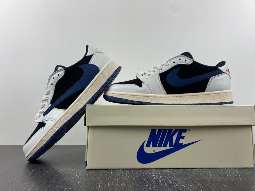 Low Top Sneakers, Blue White Black Colorway, Reverse Hook Design, Lace Up Design, Casual Gift for Sneaker Fans