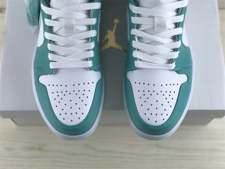 Mid Top Sneakers, Green Colorway, Lace Up Design, Casual Gift for Sneaker Fans