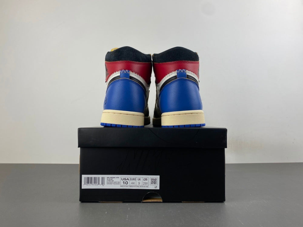 High Top Sneakers, Blue White Black Colorway, Lace Up Design, Casual Gift for Sneaker Fans
