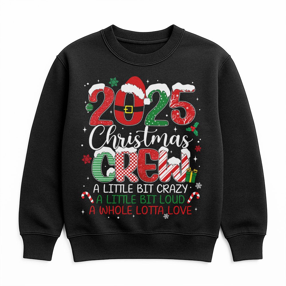 Humorous Family Matching Holiday Sweater, 2025 Christmas Crew Sweatshirt, New Year Xmas Party Crewneck, Festive Holiday Vacat