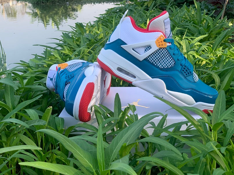 Sneakers, White Teal Red Colorway, Lace Up Design, Casual Gift for Sneaker Fans