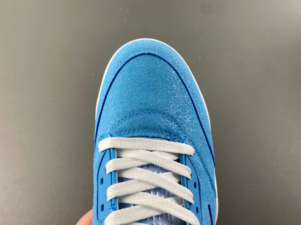 Retro High Top Sneakers, Blue Colorway, Cracked Pattern, Lace Up Design, Casual Gift for Sneaker Fans