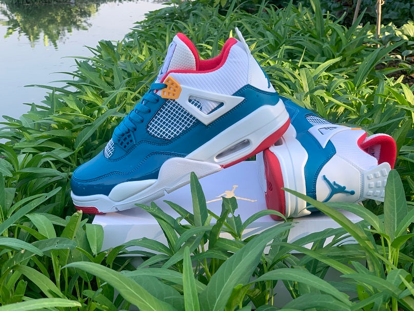 Sneakers, White Teal Red Colorway, Lace Up Design, Casual Gift for Sneaker Fans
