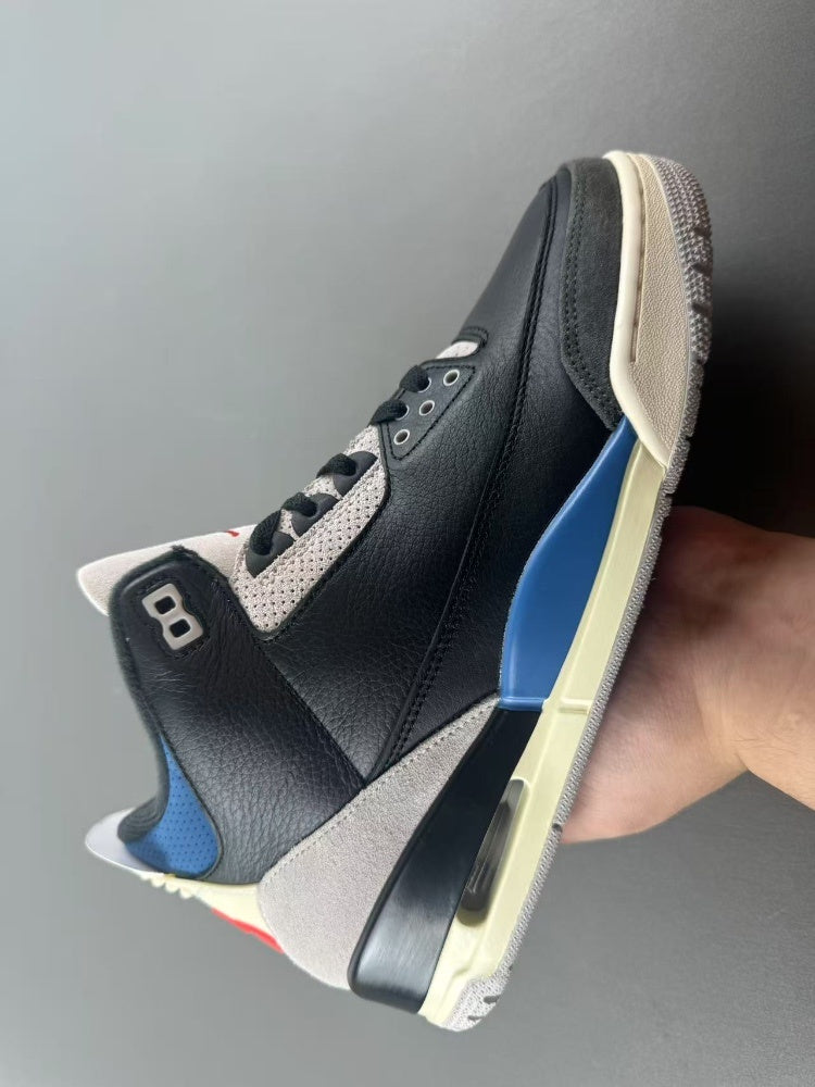 Low Top Sneakers, Blue Black Red Gray Colorway, Lace Up Design, Casual Gift for Sneaker Fans
