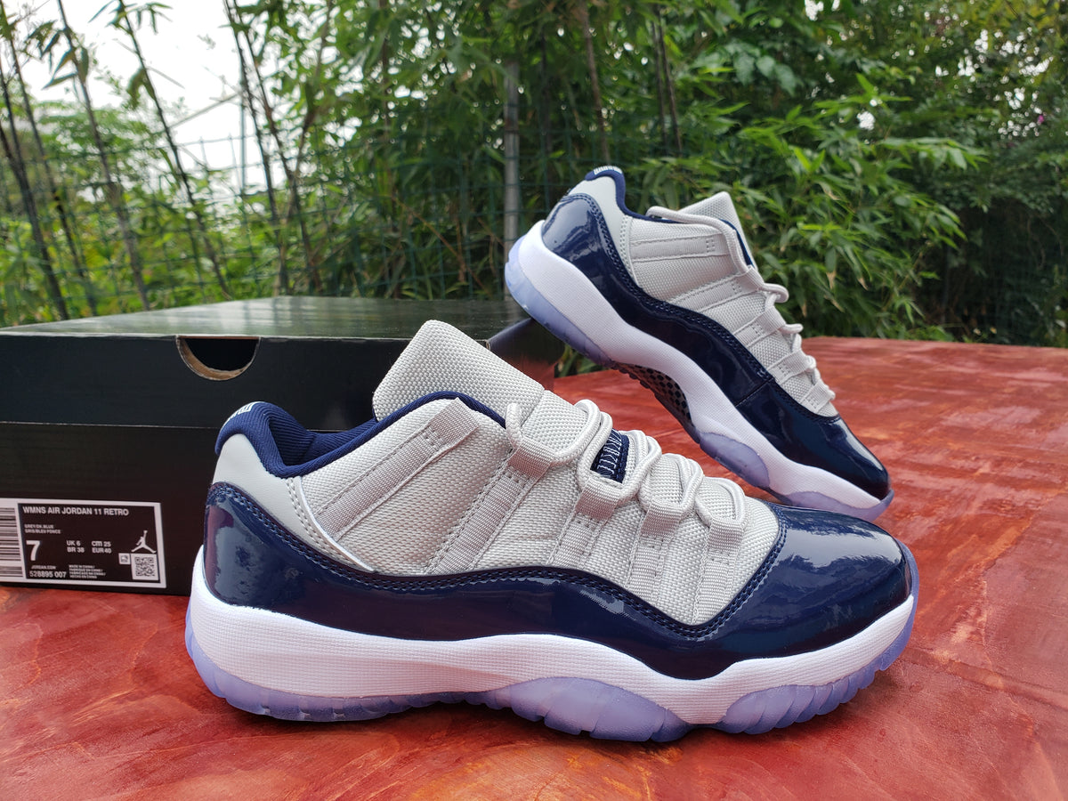 Low Top Sneakers, White Navy Colorway, Lace Up Design, Casual Gift for Sneaker Fans