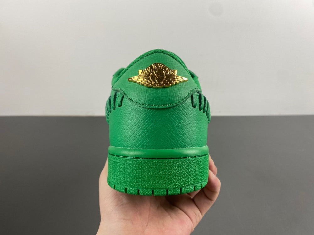 Low Top Sneakers, Green Gold Colorway, Lace Up Design, Casual Gift for Sneaker Fans