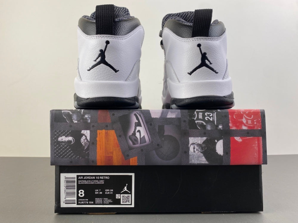 High Top Sneakers, White Black Gray Colorway, Leather Footwear, Lace Up Design, Casual Gift for Sneaker Fans