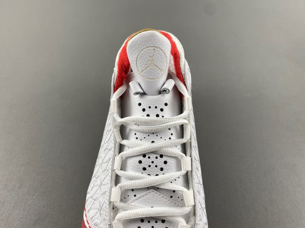 Low Top Sneakers, White Red Colorway, Lace Up Design, Casual Gift for Sneaker Fans