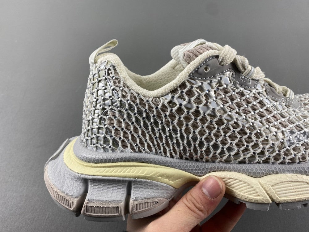 Running Shoes, Off White Gray Colorway, Lace Up Design, Casual Gift for Shoe Lovers