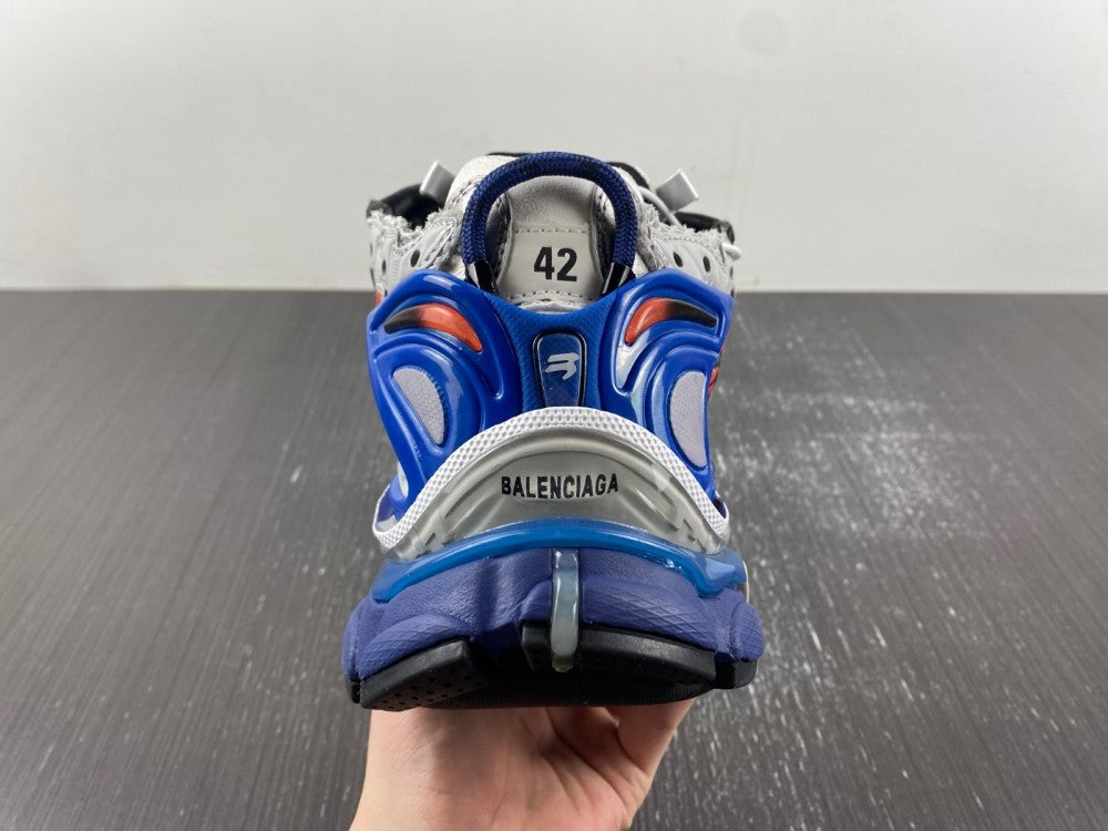 Low Top Sneakers, Blue Gray Colorway, Lace Up Design, Casual Gift for Sneaker Fans