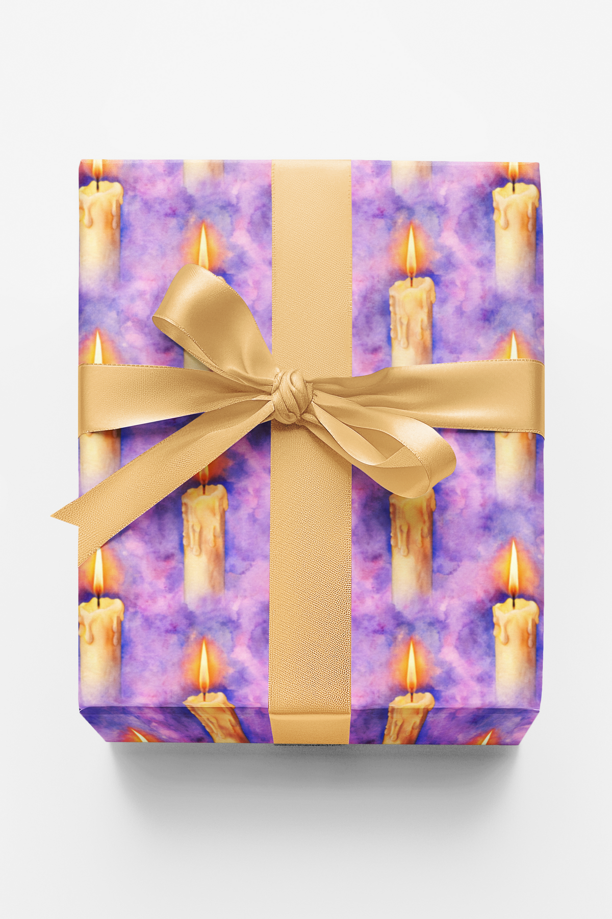 Christ Candle Glow Wrapping Paper, Advent Candle Wrapping Paper, Watercolor Christian Christmas Wrapping Paper, Religious Hol
