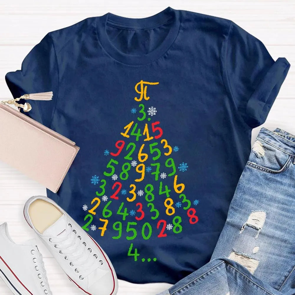 Festive Math Teacher T-Shirt, Christmas Tree Mathematics Shirt, Holiday Math Graphic Tee, Christmas School Shirt, Present for