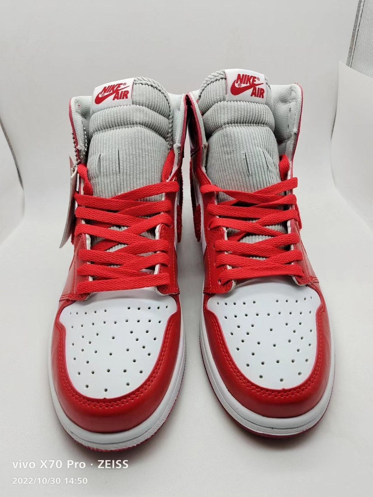 Sneakers, White Red Gray Colorway, Lace Up Design, Casual Gift for Sneaker Fans