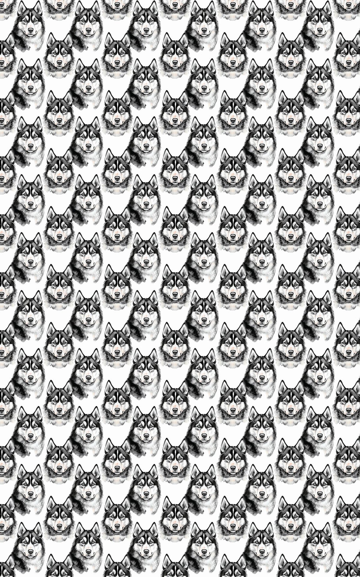 Watercolor Dog Gift Wrap, Siberian Husky Wrapping Paper, Winter Holiday Present Paper, Husky Lover Birthday Wrap, Christmas P