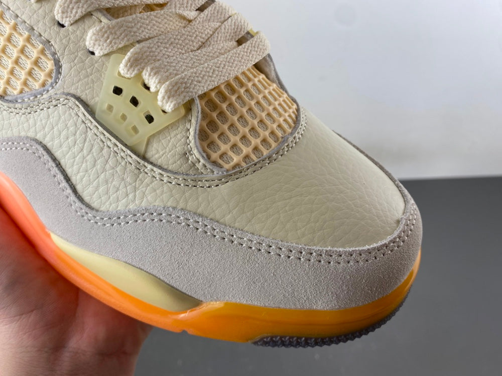 Low Top Sneakers, Yellow Gray Orange Colorway, Lace Up Design, Casual Gift for Sneaker Fans