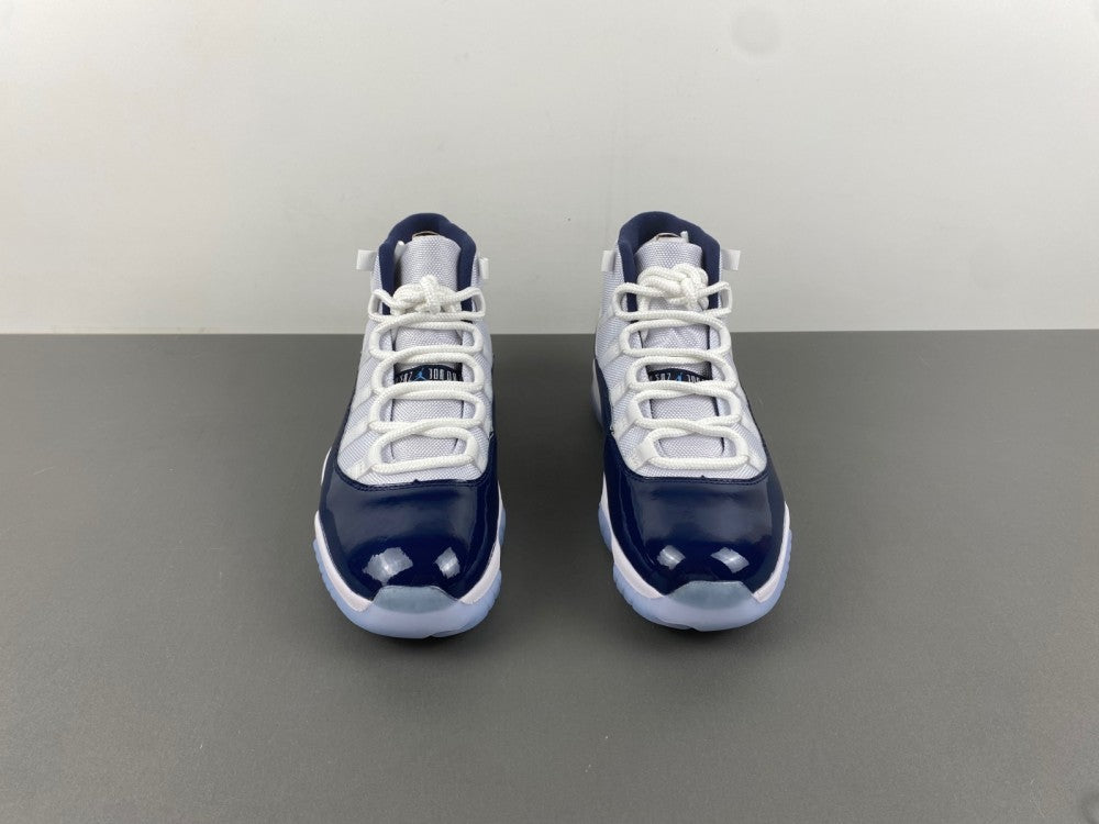 Low Top Sneakers, Navy Blue White Colorway, Lace Up Design, Casual Gift for Sneaker Fans