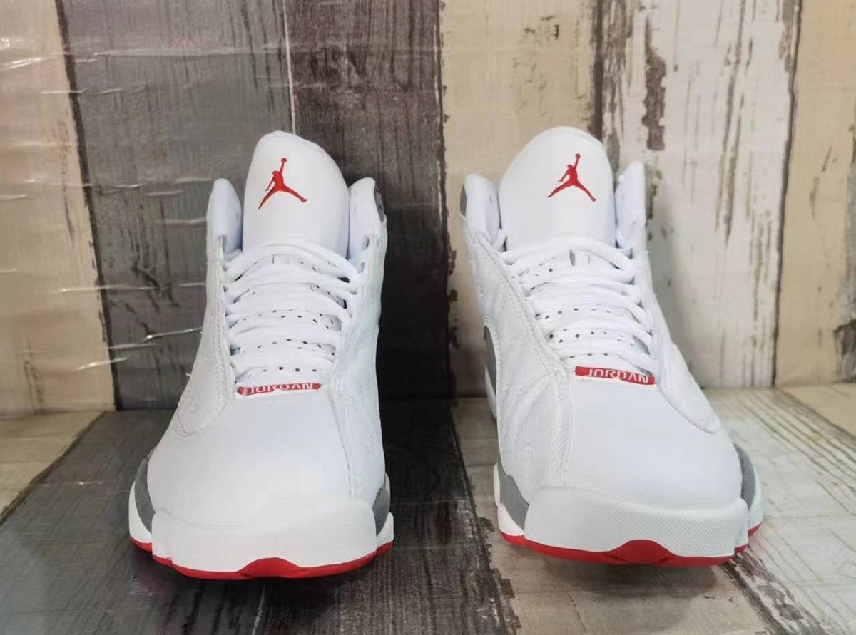 Sneakers, White Red Gray Colorway, Lace Up Design, Casual Gift for Sneaker Fans