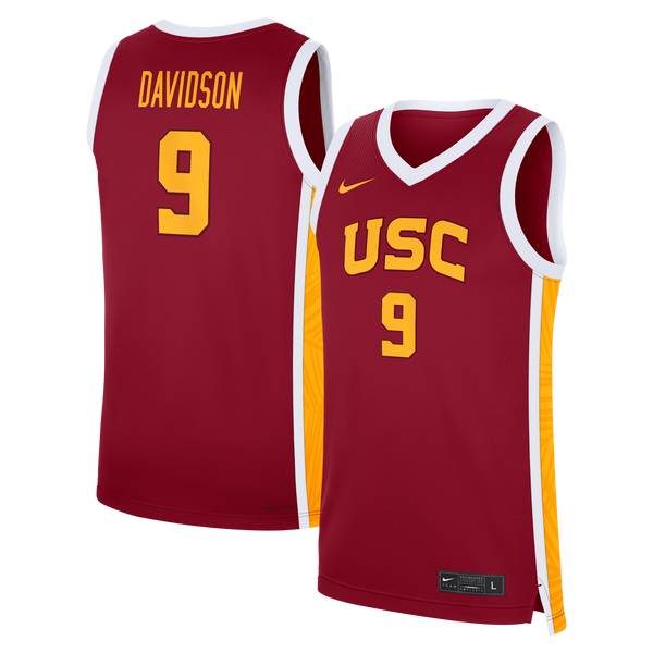 Jazzy Davidson Cardinal USC Trojans Road Replica Basketball Jersey