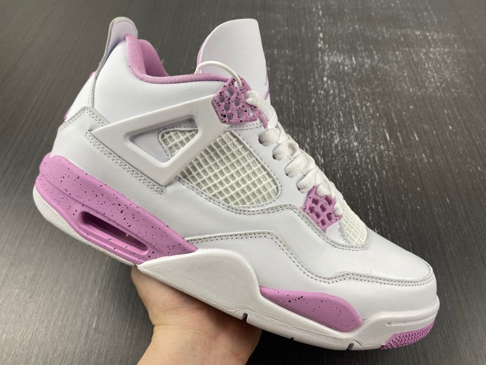 Sneakers, White Pink Colorway, Leather Footwear, Lace Up Design, Casual Gift for Sneaker Fans