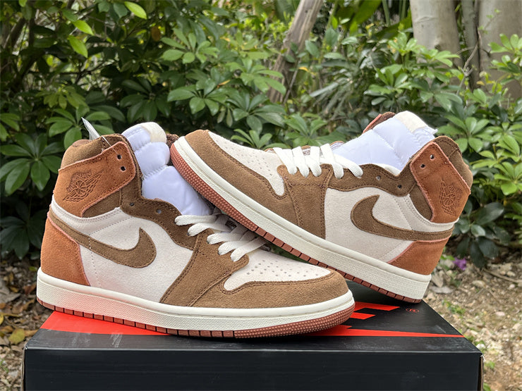 High Top Sneakers, White Brown Colorway, Lace Up Design, Casual Gift for Sneaker Fans