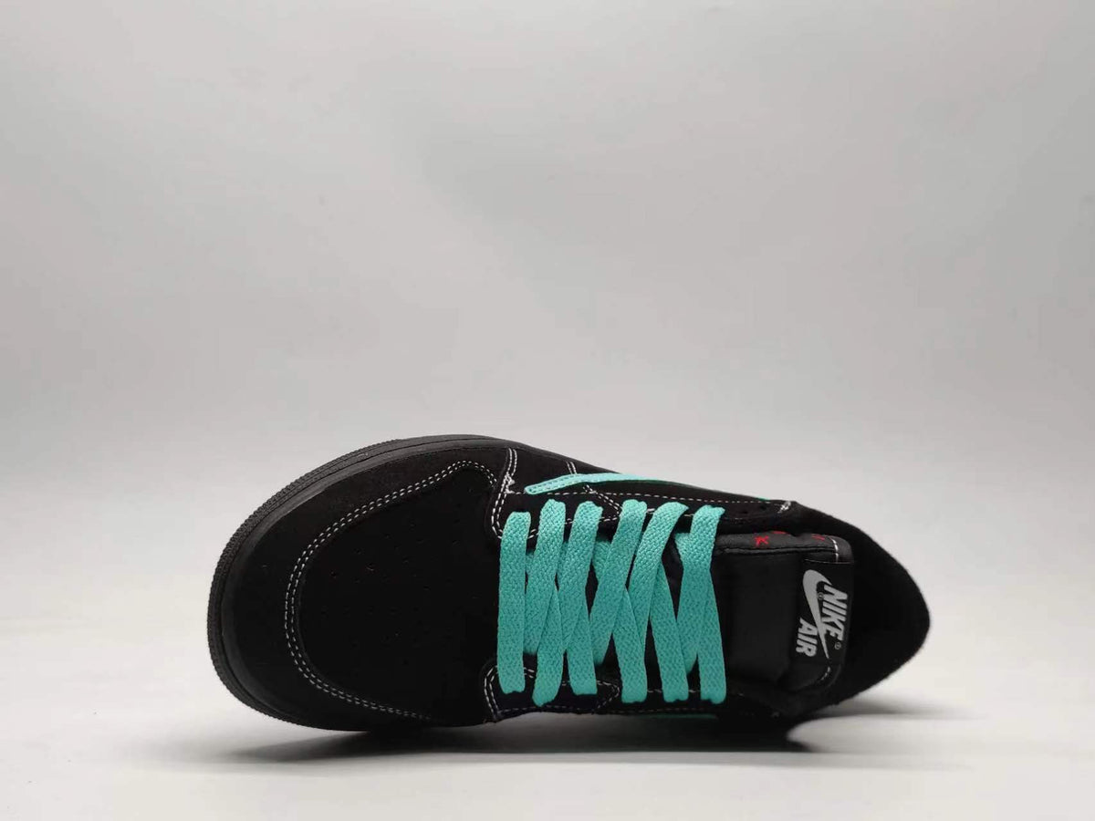 Low Top Sneakers, Black Teal Colorway, Reverse Hook Design, Lace Up Design, Casual Gift for Sneaker Fans