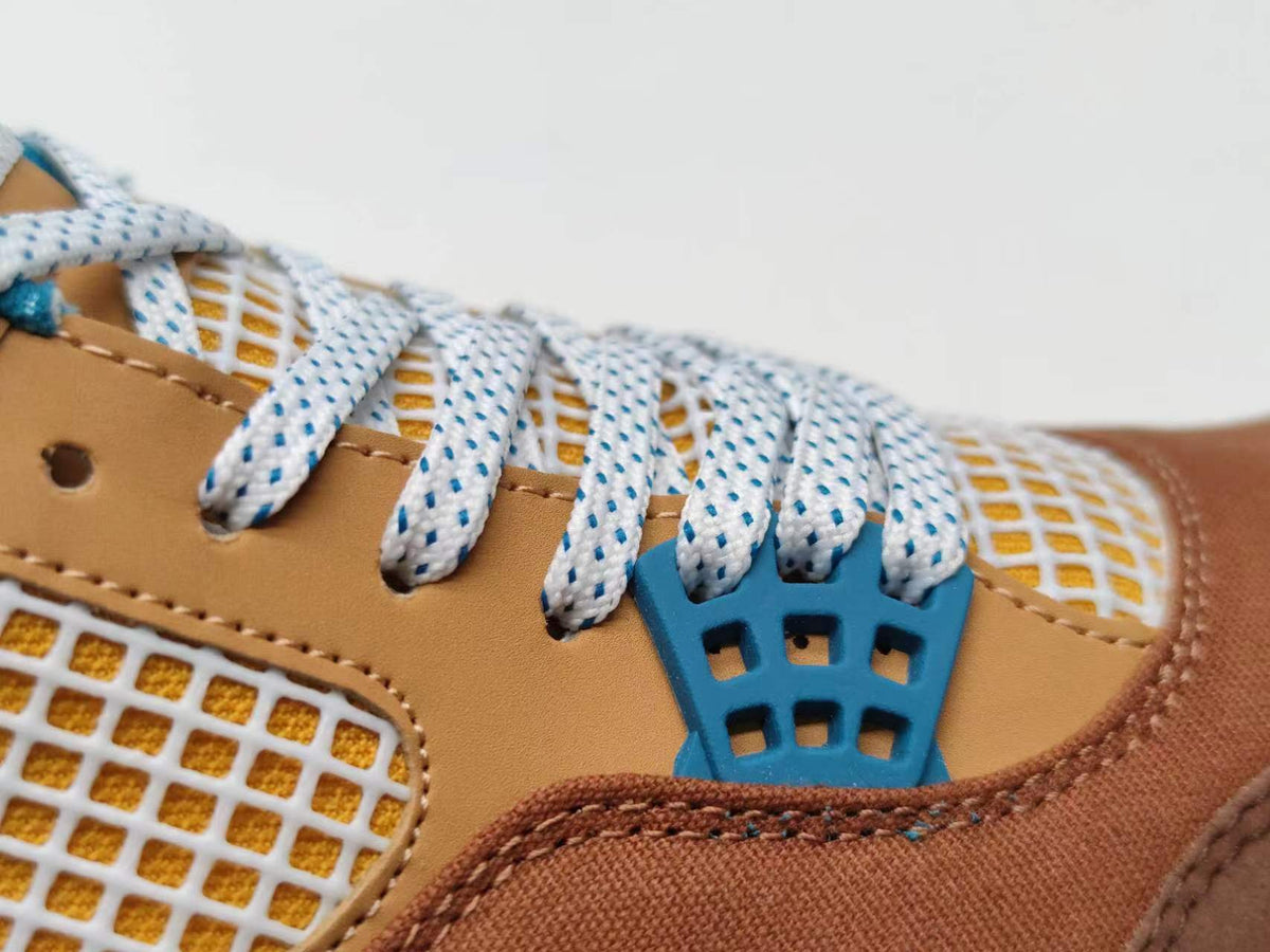 Sneakers, Brown Blue Colorway, Lace Up Design, Casual Gift for Sneaker Fans