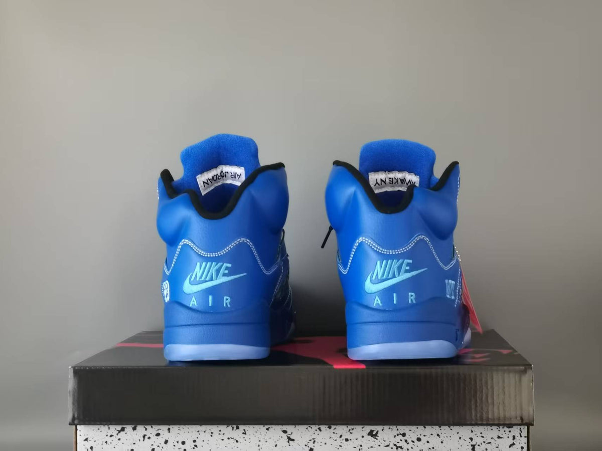 High Top Sneakers, Blue Colorway, Lace Up Design, Casual Gift for Sneaker Fans