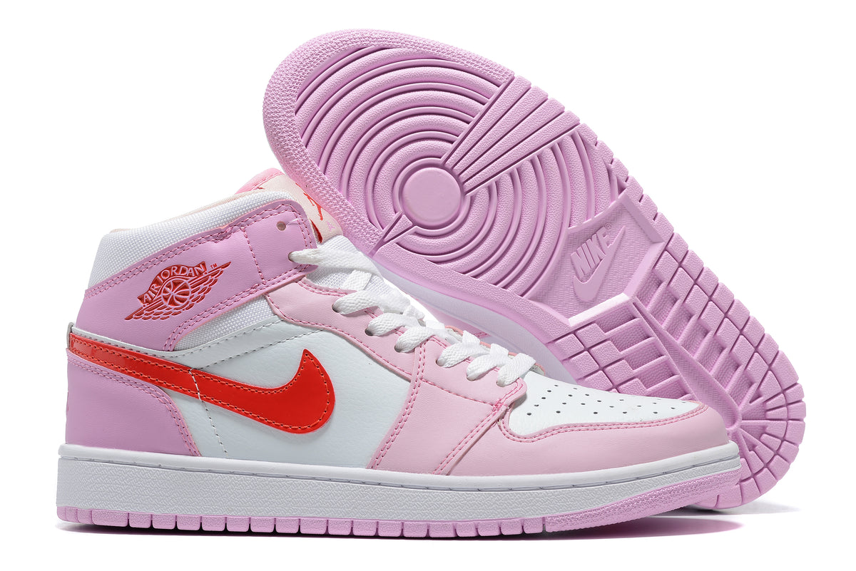 Sneakers, Red Purple Pink Colorway, Lace Up Design, Casual Gift for Sneaker Fans