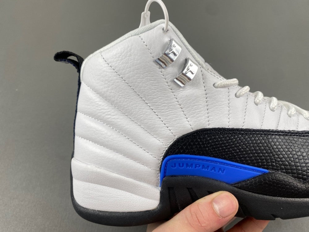 Low Top Sneakers, Blue White Black Colorway, Leather Footwear, Lace Up Design, Casual Gift for Sneaker Fans