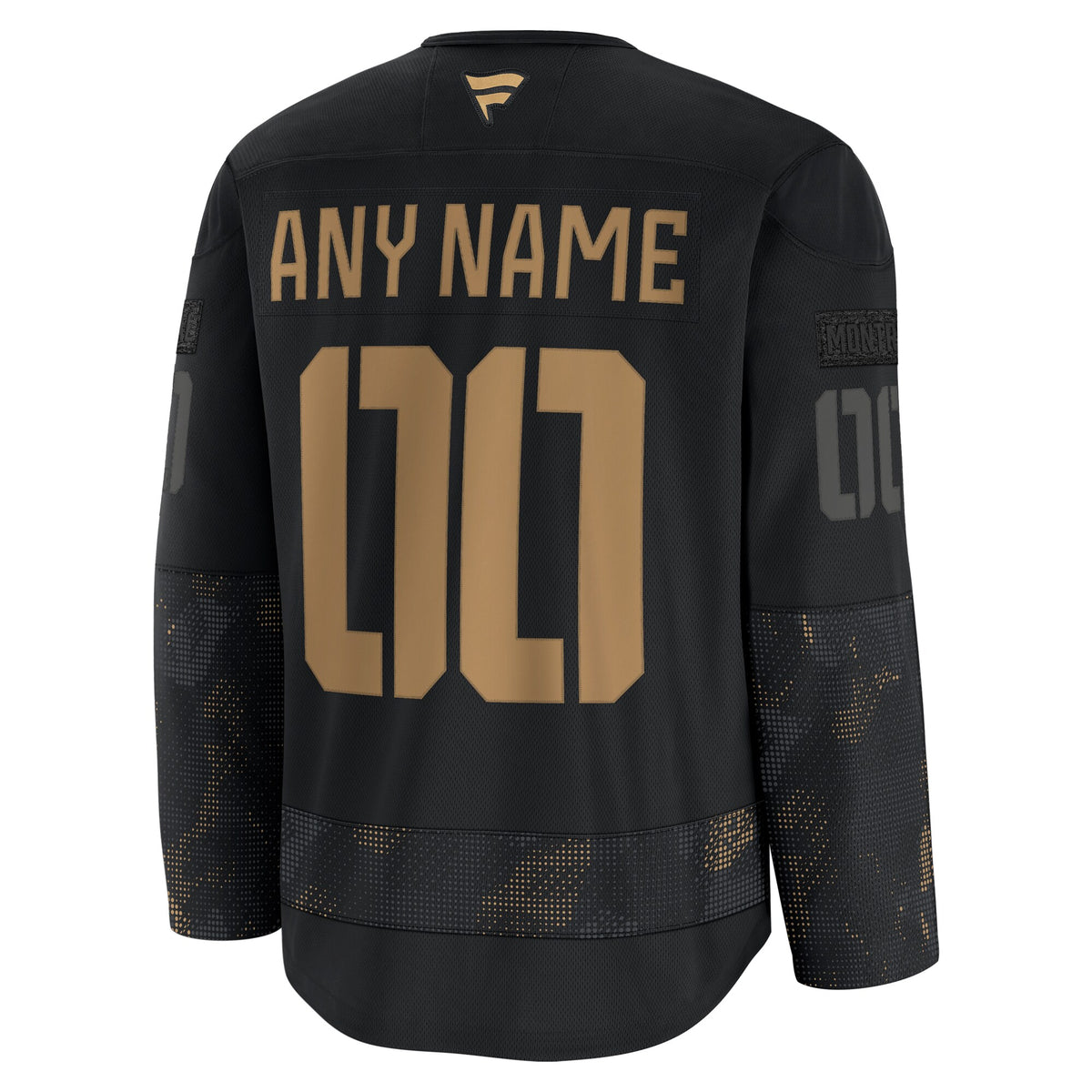 Montreal Canadiens Fanatics Black 2024 Military Appreciation Custom Practice Jersey