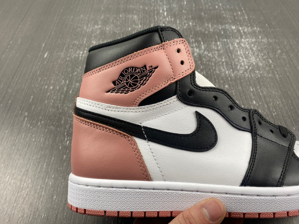Retro High Top Sneakers, White Black Pink Colorway, Lace Up Design, Casual Gift for Sneaker Fans