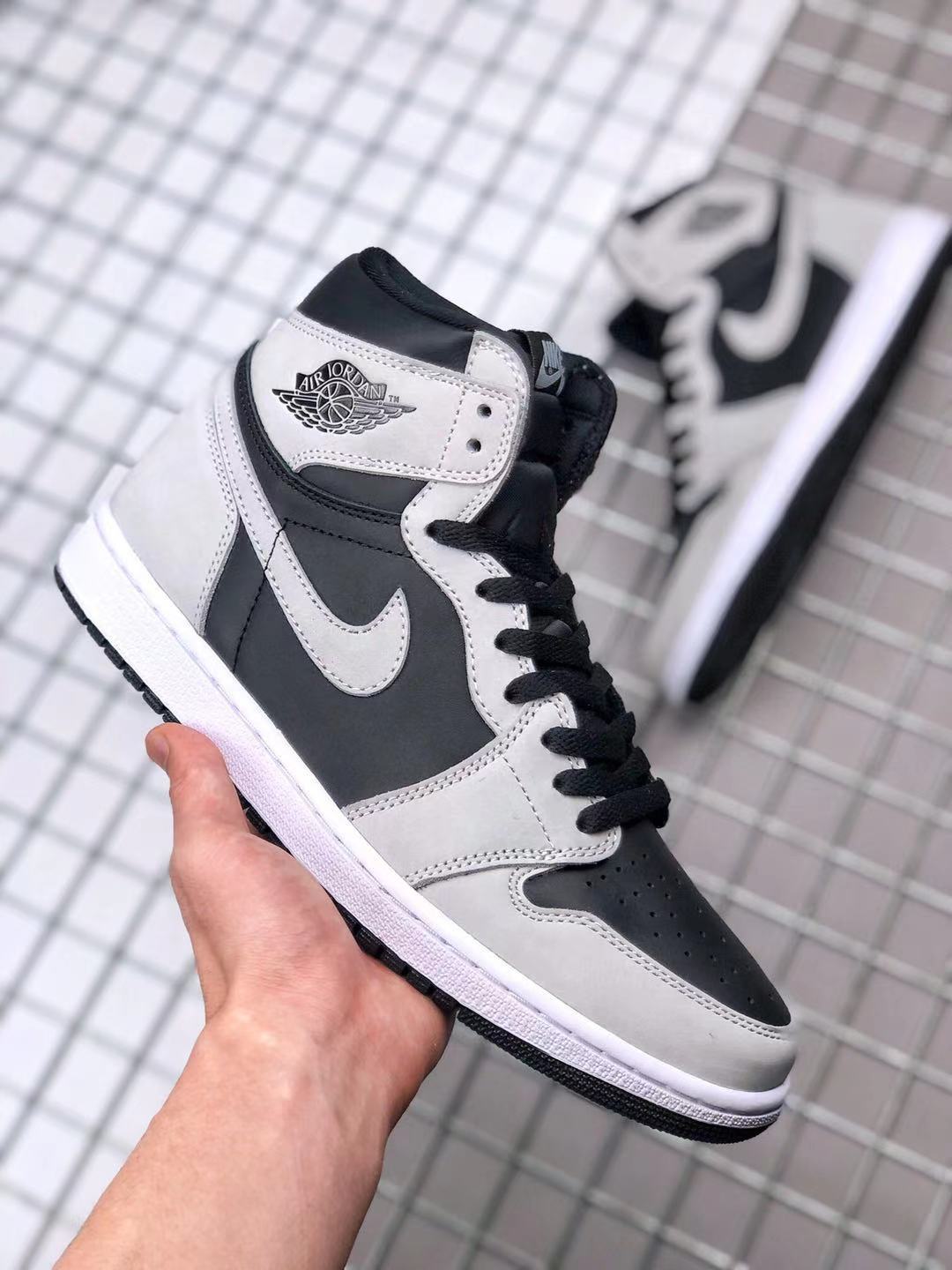 High Top Sneakers, Gray Black White Colorway, Lace Up Design, Casual Gift for Sneaker Fans