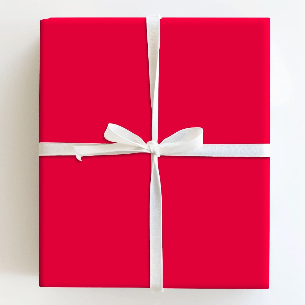Classic Bright Red Gift Wrapping Paper, Solid Red Wrapping Paper, Christmas Wrapping Paper, Birthday Gift Wrap Roll, Holiday 