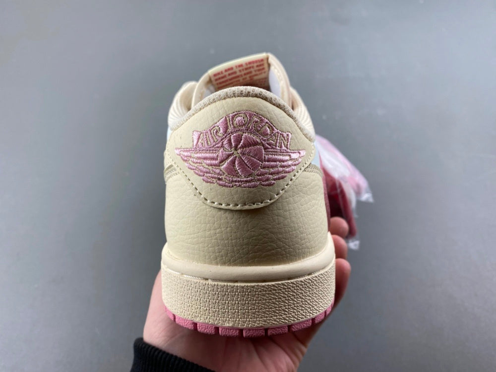 Low Top Sneakers, White Pink Colorway, Reverse Hook Design, Lace Up Design, Casual Gift for Sneaker Fans